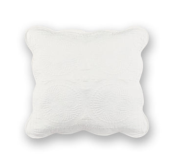 White Quilted 18x18in Baby Pillowcase