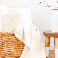 Organic Cotton Crib Blanket: Arctic White
