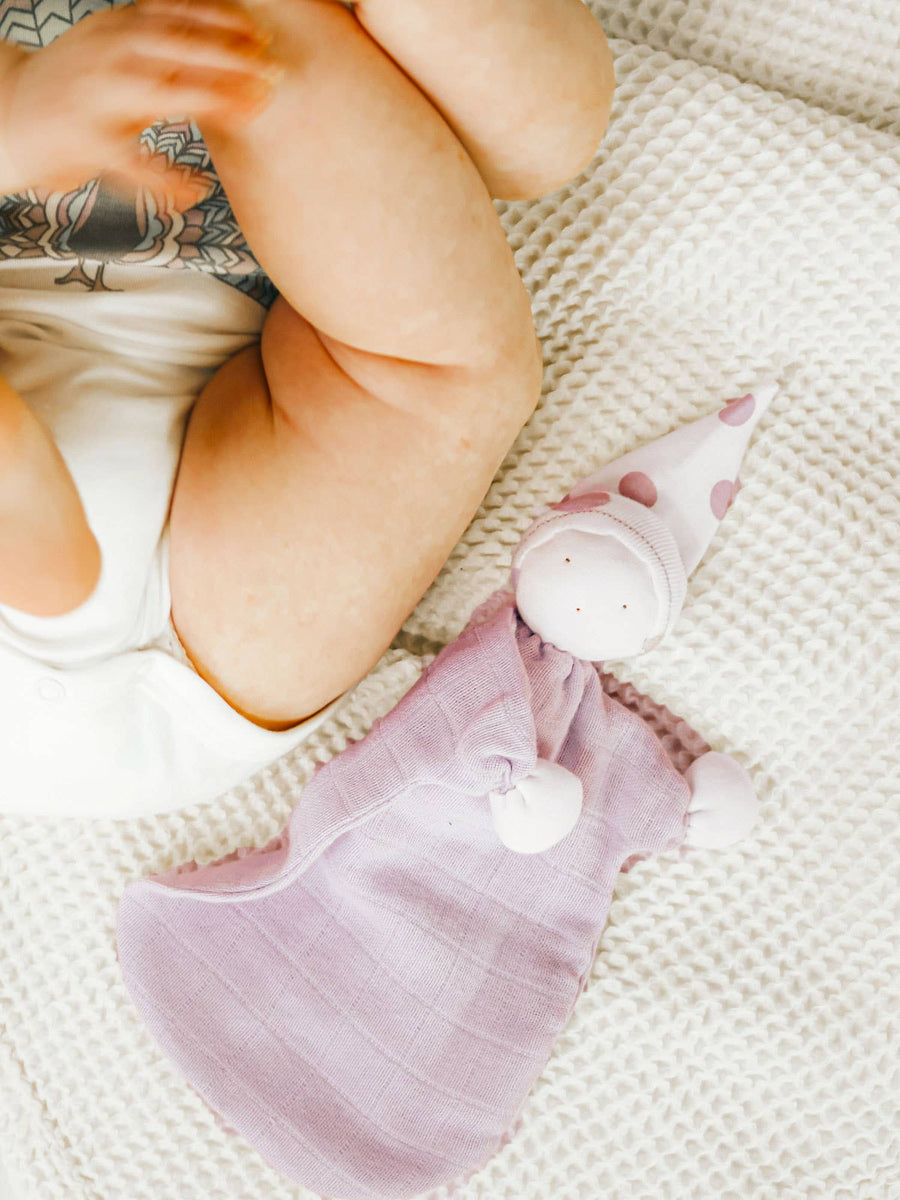 Organic Baby Muslin Sleeping Doll - Lavender