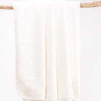 Organic Cotton Crib Blanket: Arctic White