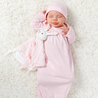 Organic Bunny Blanket Lovey Friend - Pink Stripe: Pink Stripe