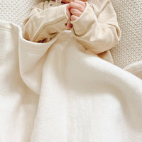 Organic Cotton Crib Blanket: Arctic White