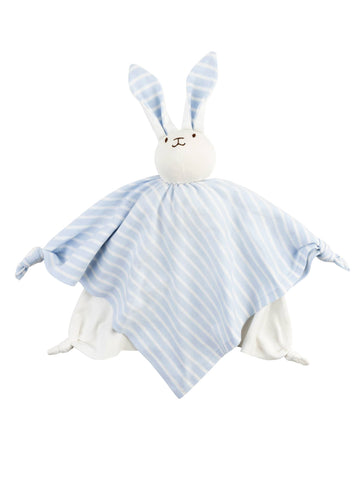 Organic Bunny Blanket Lovey Friend - Blue Stripe