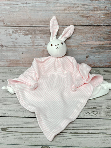 Pink Striped Bunny Lovey