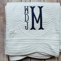 4 Letter Monogram Baby Quilt