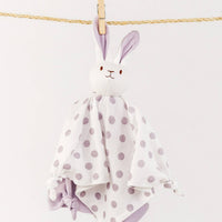 Bunny Blanket Lovey Friend - Lavender Dot